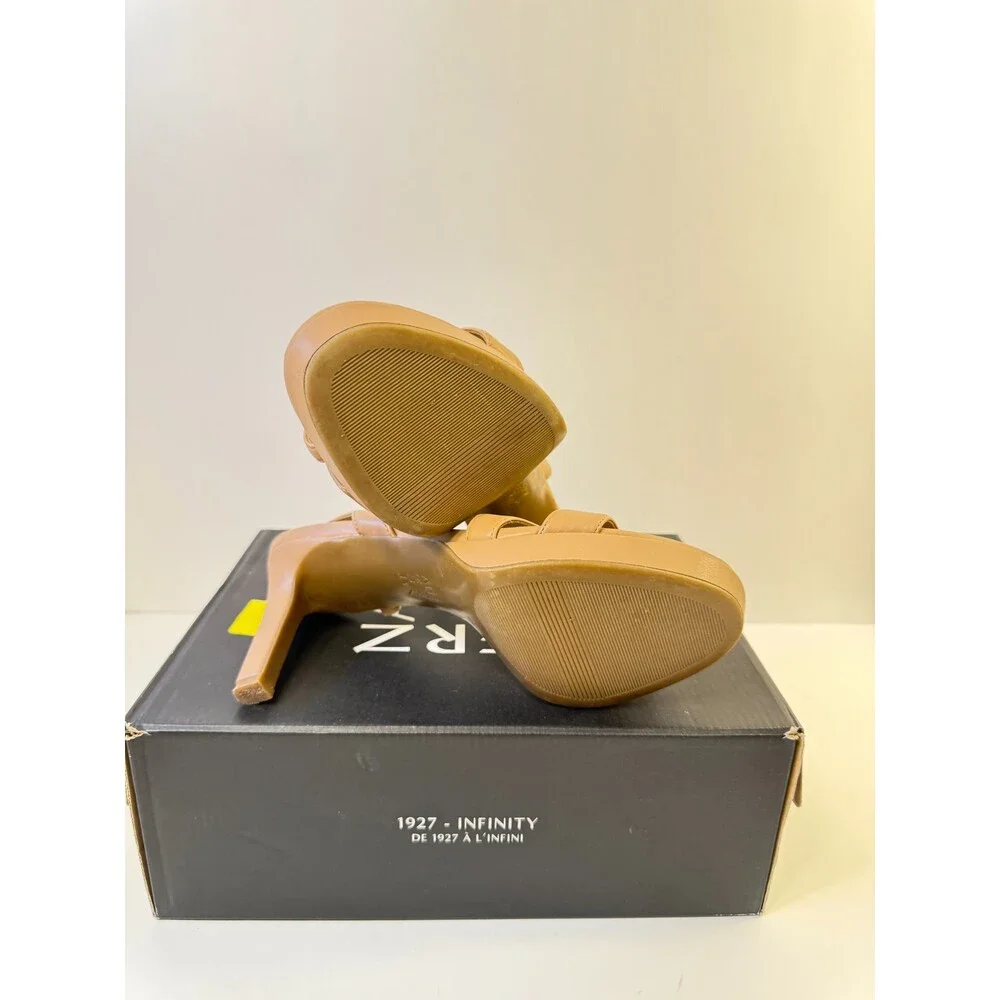 Naturalizer Women's Abby Heeled Sandal Taupe Smooth 8.5 W